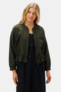 James Cotton Linen Bomber Jacket