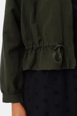 James Cotton Linen Bomber Jacket