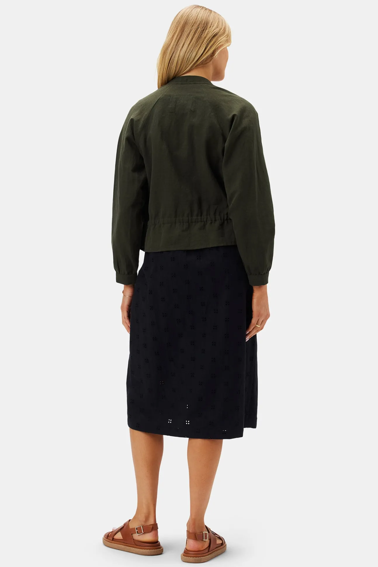 James Cotton Linen Bomber Jacket