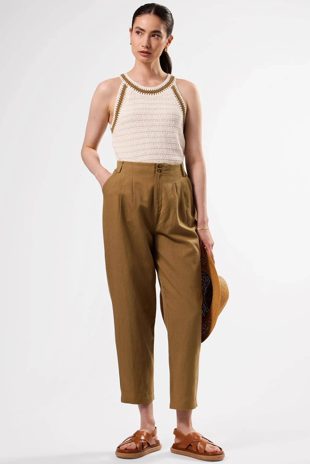 Larisa Cotton Linen Pant