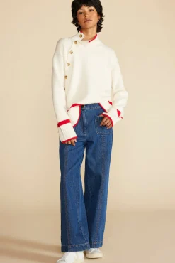 Leonie Stripe Turtleneck Sweater