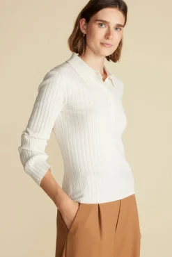 Lorraine Merino Wool Henley Sweater