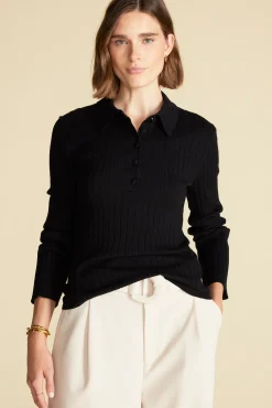 Lorraine Merino Wool Henley Sweater