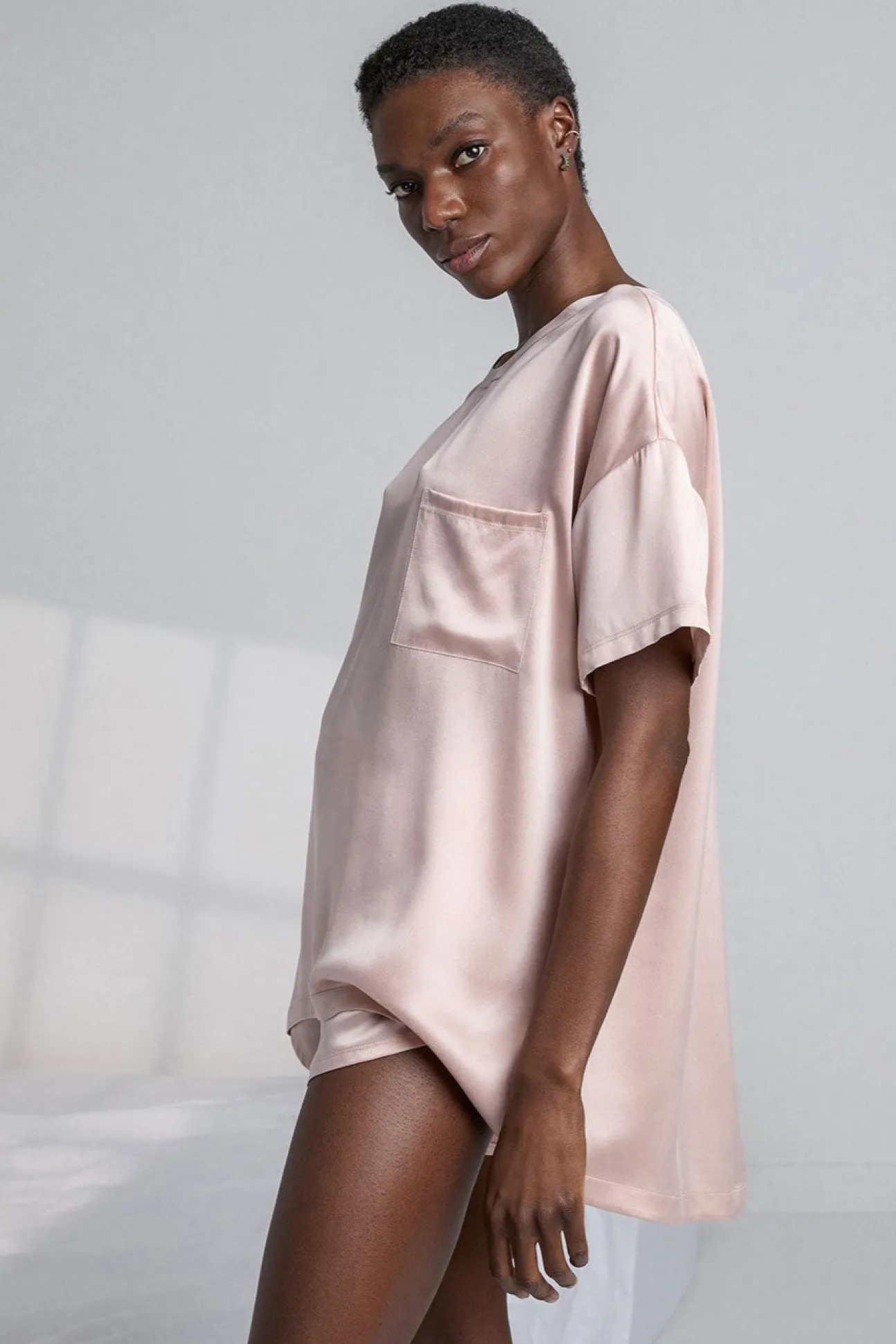 Lunya Washable Silk Tee and Shorts Set
