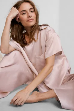 Lunya Washable Silk Tee Pant Set