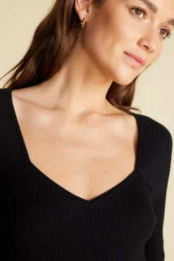 Maelle Square Neck Sweater Dress