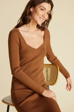 Maelle Square Neck Sweater Dress