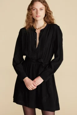 Malta Embroidered Crepe Dress