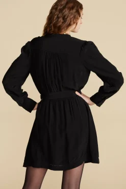 Malta Embroidered Crepe Dress