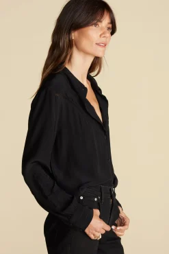 Melisande Embroidered Crepe Blouse