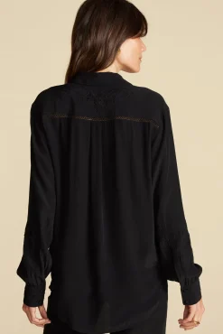 Melisande Embroidered Crepe Blouse