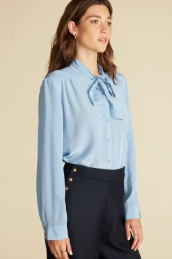Milla Washable Silk Bow Blouse