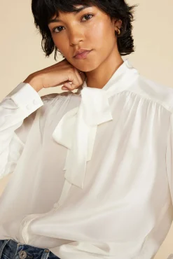 Milla Washable Silk Bow Blouse