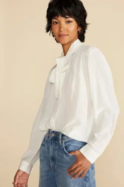 Milla Washable Silk Bow Blouse