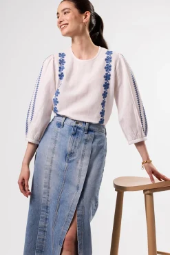 Placed Embroidery Blouse