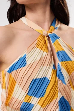 Pleat Recycled Sateen Dress