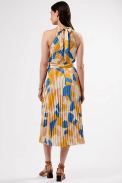Pleat Recycled Sateen Dress