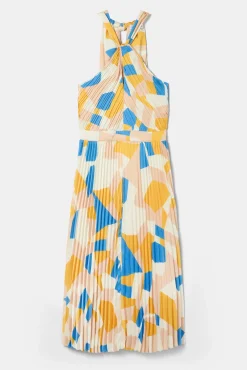 Pleat Recycled Sateen Dress