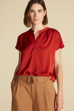 Renata Stretch Silk Blouse