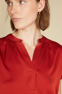 Renata Stretch Silk Blouse