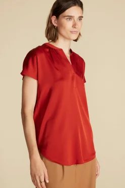 Renata Stretch Silk Blouse