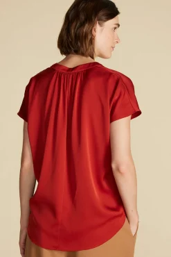 Renata Stretch Silk Blouse