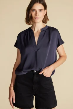 Renata Stretch Silk Blouse