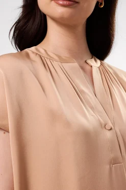 Renata Stretch Silk Blouse