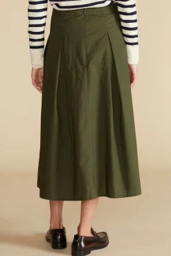 Roselle Pleated Poplin Skirt