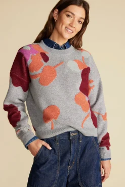 Rowan Jacquard Crew Neck Sweater