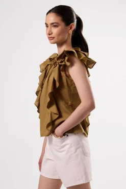 Ruffle Sleeve Top