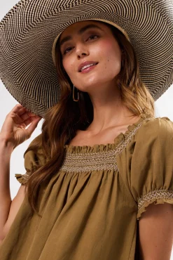 Smocked Embroidery Dress