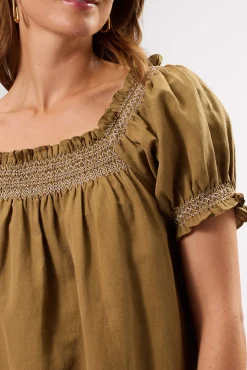 Smocked Embroidery Dress