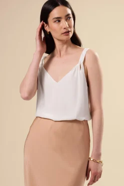 Twist Strap Washable Silk Tank