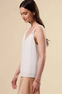 Twist Strap Washable Silk Tank