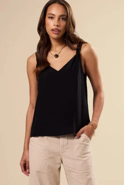 Twist Strap Washable Silk Tank