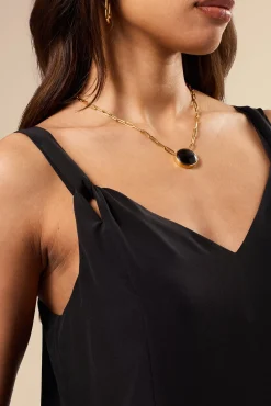 Twist Strap Washable Silk Tank