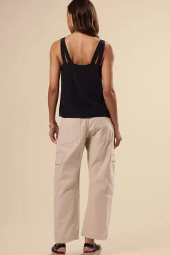 Twist Strap Washable Silk Tank