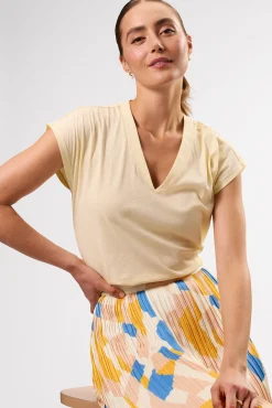 V Neck Solid Tee