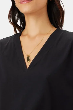 V Neck Solid Tee