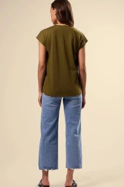 V Neck Solid Tee
