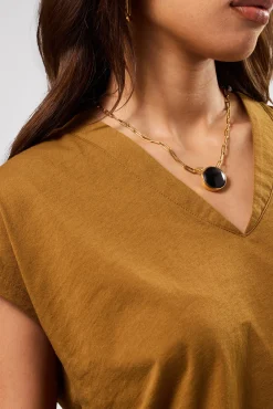 V Neck Solid Tee