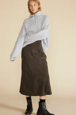 Veronique Chunky Half Zip Pullover Sweater