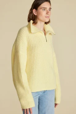 Veronique Chunky Half Zip Pullover Sweater