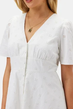 Violette Organic Cotton Eyelet Dress