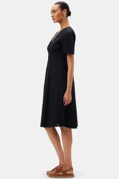 Violette Organic Cotton Eyelet Dress